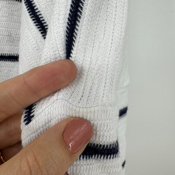 Habitat Oversized Striped Top Shirt XL White Black 100% Cotton Lagenlook Coastal - Picture 7 of 7